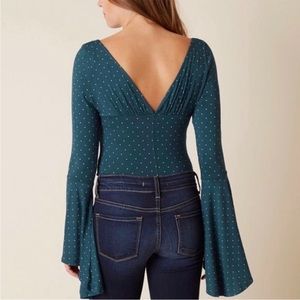 Polka dot free people top